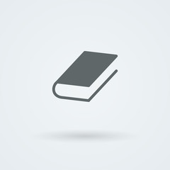 Vector book icon, simple flat design.