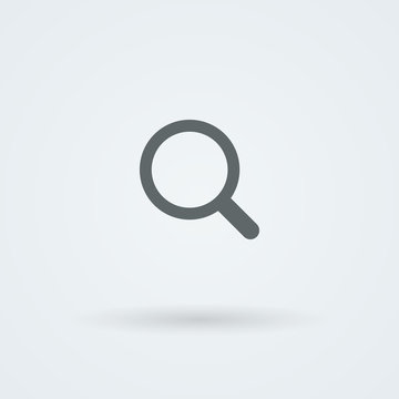 Vector search icon. Glass Lens.