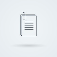 Vector stack of papers. 