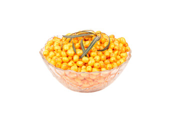 Buckthorn berries in bowl