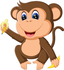 illustration of Cartoon monkey 