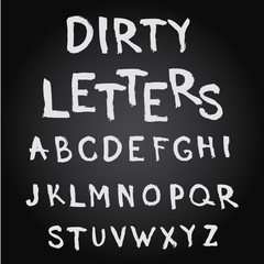 Uppercase hand drawn letters