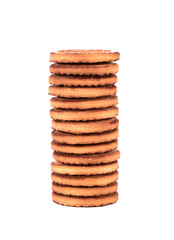 A stack of cookies