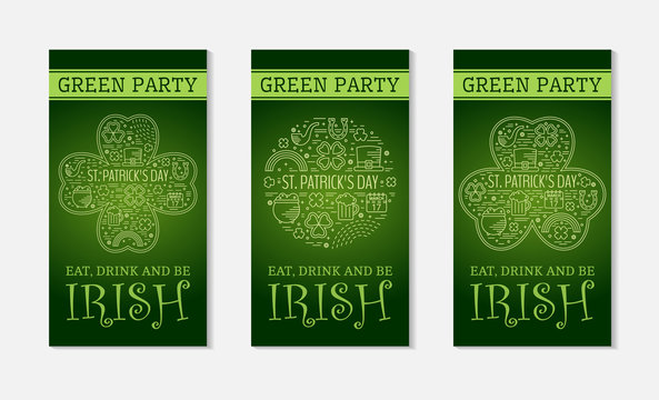 Three flyers for St. Patricks day.