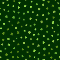 Naklejka premium Green seamless pattern for St. Patricks day.