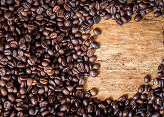roasted coffee beans, can be used as a background