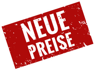 Neue preise stempel rot grunge