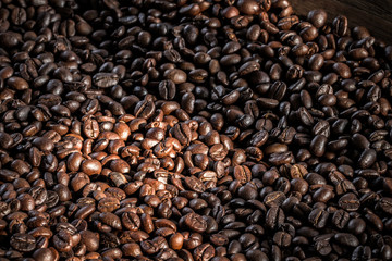 roasted coffee beans, can be used as a background