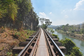 railway road in Kanchanaburi