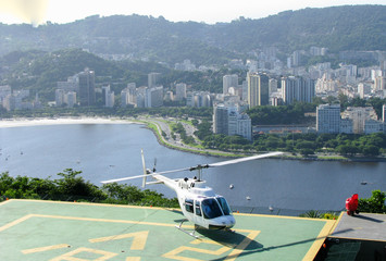 Obraz premium Spectacular panorama and aerial city view of Rio de Janeiro, Brazil