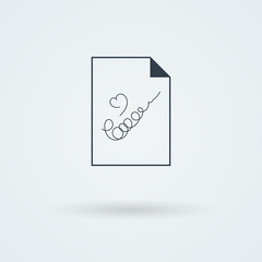 Vector text and checklist icon