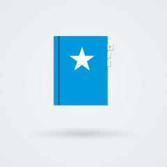 Vector book icon, simple flat design.