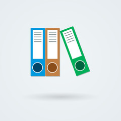 Archive folders for paper vector icon.