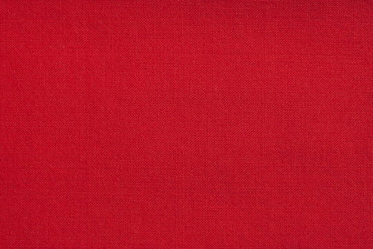 Close up of a red fabric textile texture