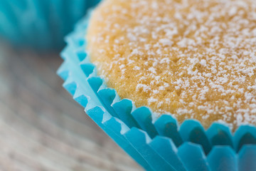 Close up of homemade cupcake