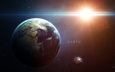 Fototapeta premium Earth - High resolution 3D images presents planets of the solar system. This image elements furnished by NASA.