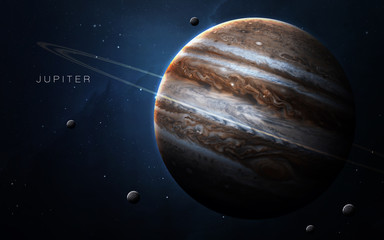 Jupiter - High resolution 3D images presents planets of the solar system. This image elements furnished by NASA. © Vadimsadovski
