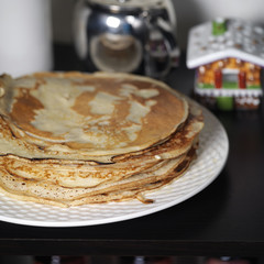 Buttermilk Pancakes On Plate