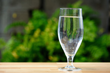 big glass with water