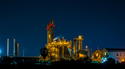 Fototapeta na wymiar Twilight photo of power plant industrial 