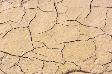 details of a dried cracked seabed