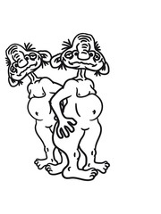 2 old opas naked man ugly disgusting monster horror halloween comic cartoon funny team buddies couple love gay gay gay