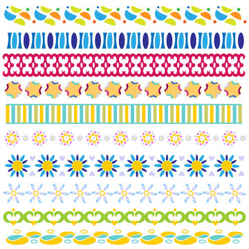 Colorful trim or border collection