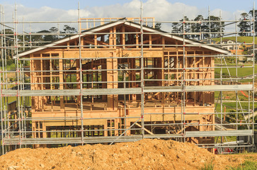 Construction of new home building in New Zealand, Auckland