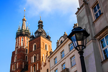 Fototapeta na wymiar Saint Mary Basilica in Krakow