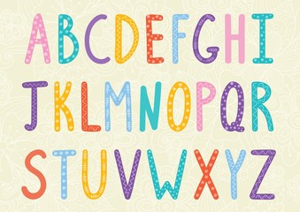 Naklejki  Śmieszne długie litery alfabetu