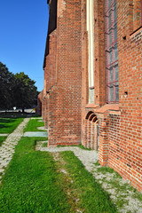 Wall of Koenigsberg Cathedral. Kaliningrad, Russia