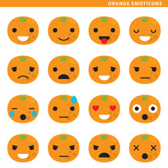 Orange emoticons