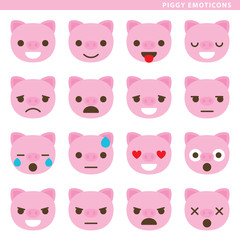 Piggy emoticons