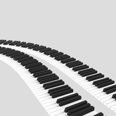 black and white piano keyboard