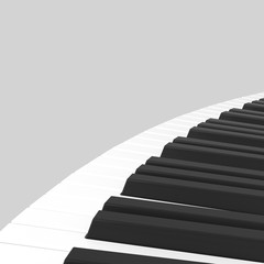 black and white piano keyboard