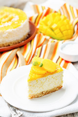 creamy mango mousse cake
