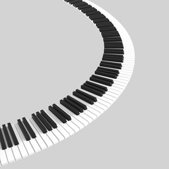 black and white piano keyboard