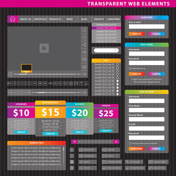 Transparent web elements