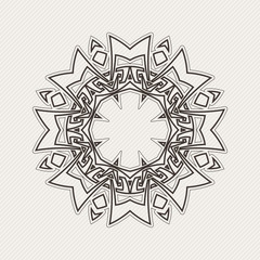 Vector mandala. Gothic lace tattoo. Celtic weave with sharp corners. 