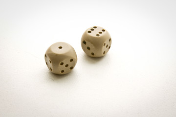 dice on white background