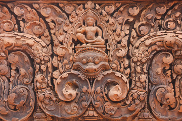 Details of Bantey Srei temple, Angkor city, Cambodia