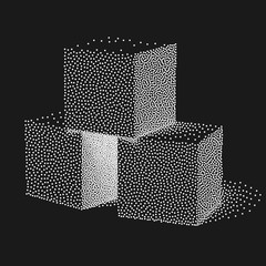 Dotwork Halftone Vector Boxes.