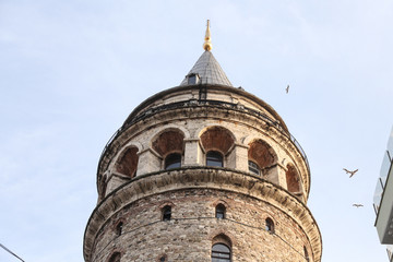 Fototapeta na wymiar Galata Tower in Beyoglu, Istanbul City, Turkey