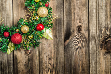 Christmas border from christmas wreath useful as christmas decoration