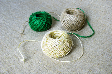 three rolls of garden twine