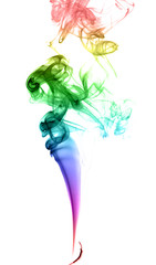 Abstract multicolored smoke