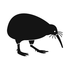 North Island Brown Kiwi icon, simple style