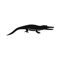Obraz na płótnie Canvas Crocodile icon, simple style