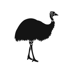 Emu icon, simple style