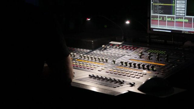 A sound mixing panel
